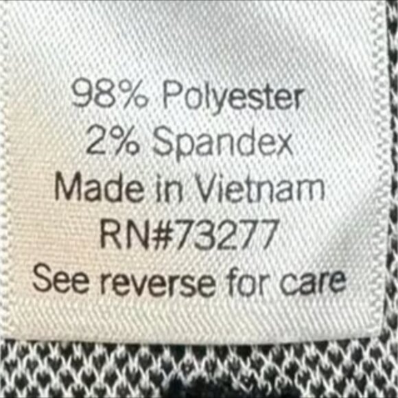 SO Plaid Checkered Black White High Rise Flare Pants Pockets Pull On Stretch MED - Picture 6 of 7